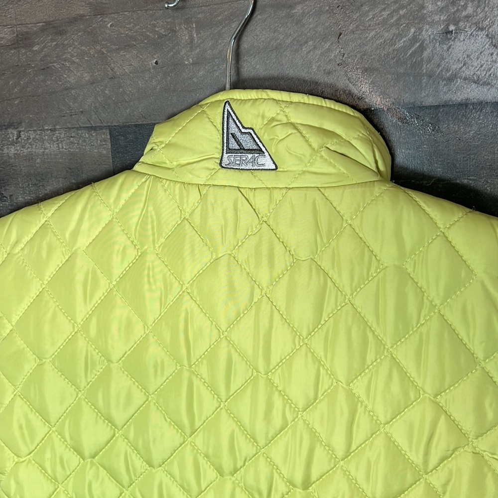 Neon Green and Black Serac Puff Vest - Picture 5 of 7